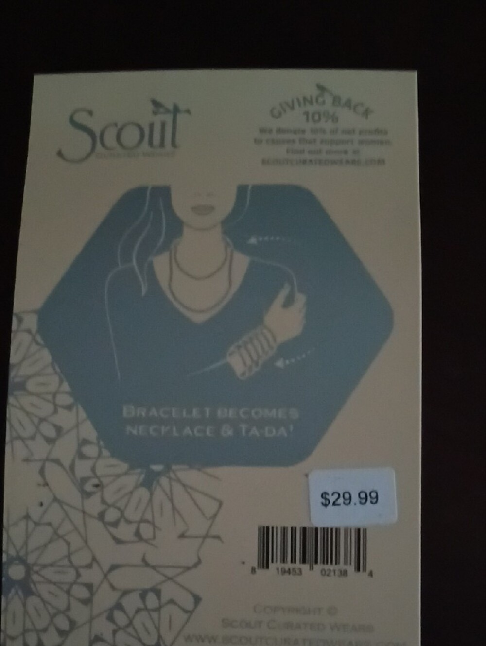 Scout Aqua Crystal Multi-Strand Bracelet with Silver Accents - Picture 4 of 5